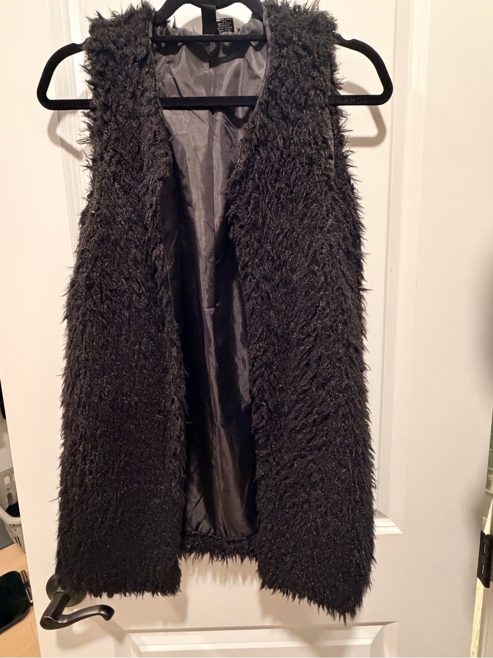 Windsor Black Faux Fur Sleeveless Vest